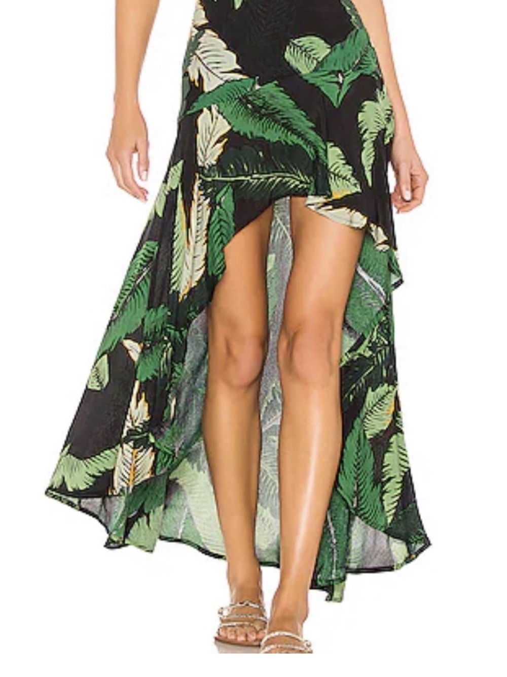Beach Riot Green High-Low Skirt